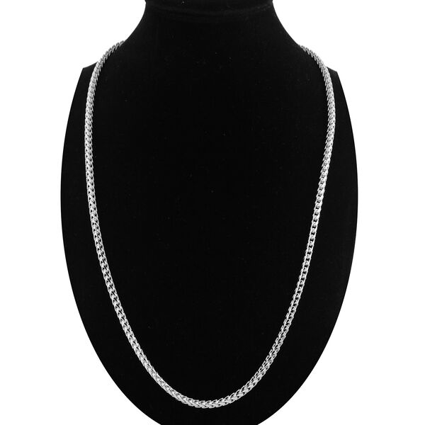 Italienische Franco Halskette ca. 61 cm 925 Silber platiniert ca. 41,31g