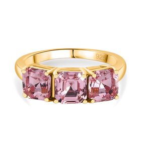 J Francis gefertigt mit SWAROVSKI- Rosa Swarovski Kristall Ring