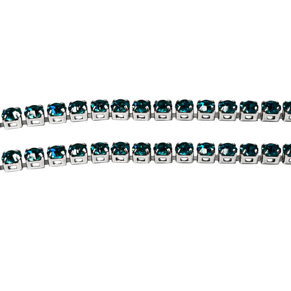 2er-Set- blaue Kristall-Halskette und Armband - 14 ct.