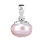 Rosa Süßwasser Perle Anhänger 925 Silber platiniert