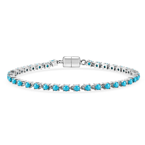 D'Joy AA Sleeping Beauty T&uuml;rkis Armband ca. 20 cm 925 Silber Rhodiniert ca. 4,03 ct.