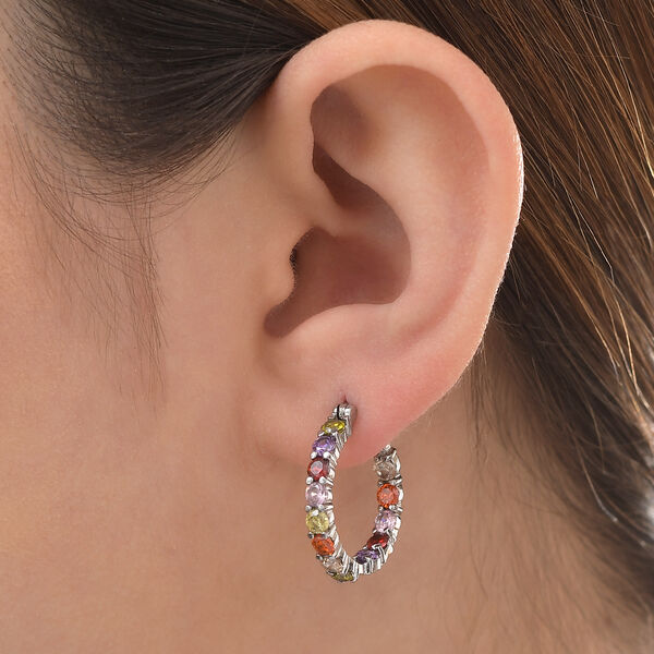 Champagner und gelbe Zirkonia-Ohrringe, ca. 5,46 ct image number 3