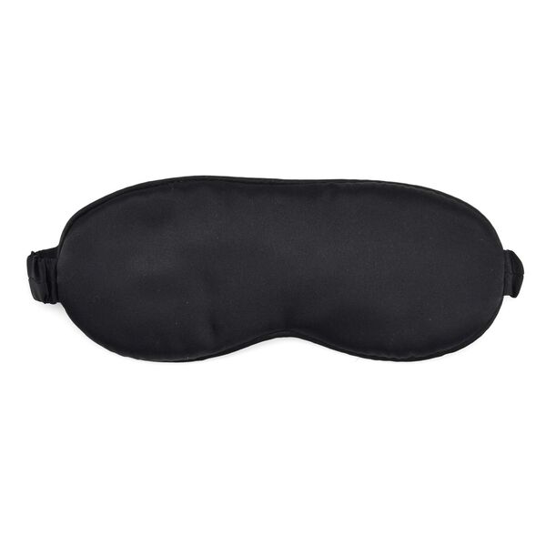 LA MAREY Augenmaske aus 19mm 100% Maulbeerseide mit 100% Seidenfüllung, Schwarz image number 0