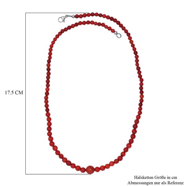 Schwamm Koralle Halskette ca. 50 cm Edelstahl platiniert ca. 88.88 ct image number 6