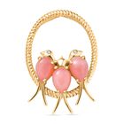 AA Vinicunca-Peruanischer-Opal,, Weißer Zirkon Anhänger 925 Silber 750 Gelb Vergoldet ca. 2,13 ct.