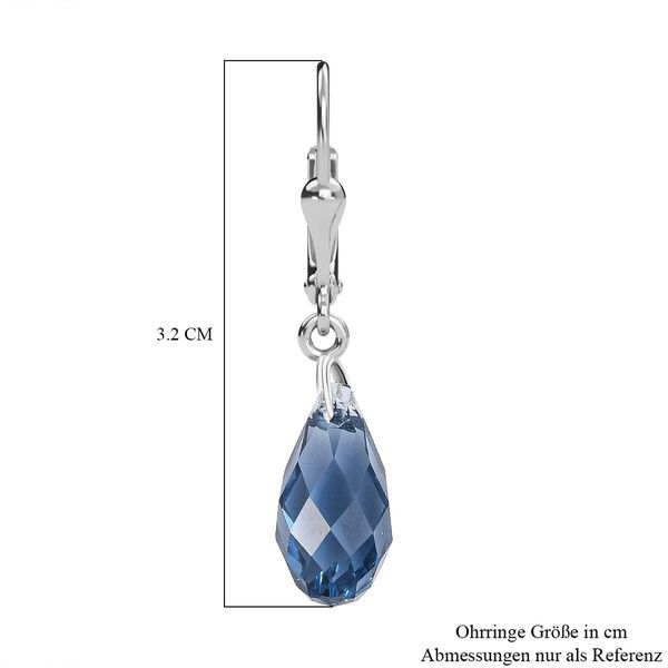 J Francis gefertigt mit SWAROVSKI- Denim blaue Swarovski Kristall-Ohrringe image number 6