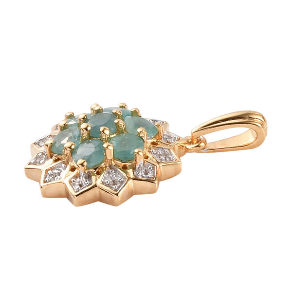 Grandidierit und Zirkon Anhänger 925 Silber vergoldet ca. 1,43 ct image number 4