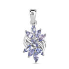 Tansanit Anhänger 925 Silber rhodiniert ca. 0.90 ct