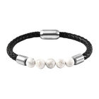 Wei&szlig;es Howlit-Armband, ca. 20 cm, Edelstahl ca. 61,50 ct