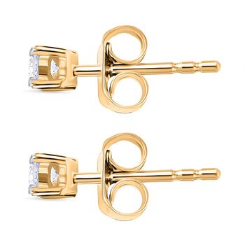 LUXURIANT SI-GH Labor Diamant Ohrringe, 925 Silber 750 vergoldet - 0,25 ct.