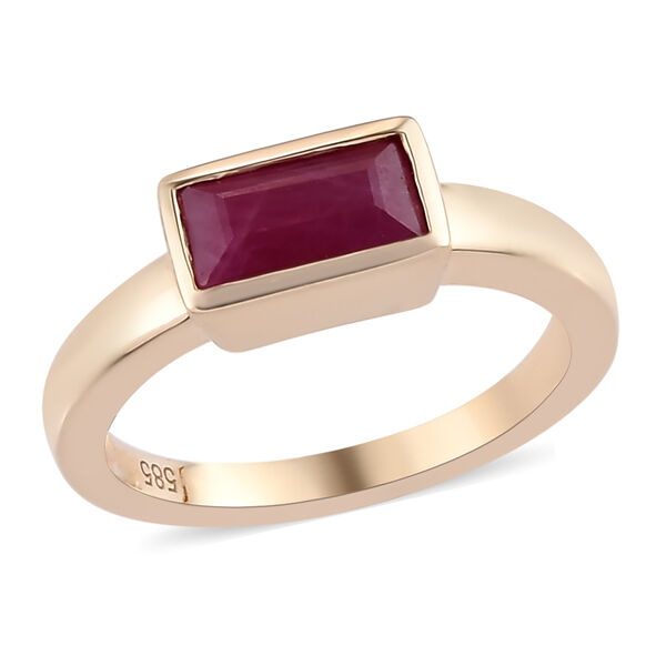 AAA Rubin Solit&auml;r-Ring, 585 Gelbgold  ca. 1,03 ct image number 4