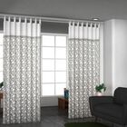 Bedruckter Baumwollvorhang, Gr&ouml;&szlig;e 114x244, grau
