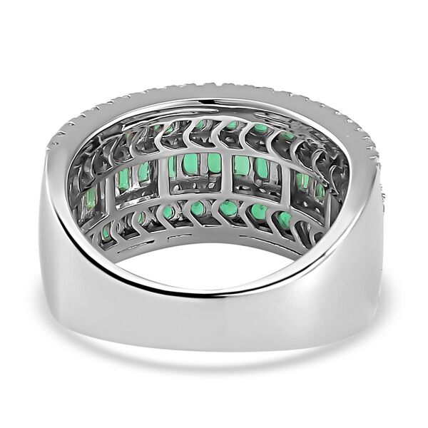 Gr&uuml;ner Zirkonia Ring, 925 Silber rhodiniert, (Gr&ouml;&szlig;e 16.00), ca. 3.69 ct image number 5