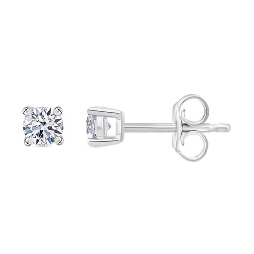 LUXURIANT DIAMOND- SGL zertifizierte VS-GH Labor Diamant Ohrringe, 925 Silber rhodiniert - 0,50 ct. image number 0