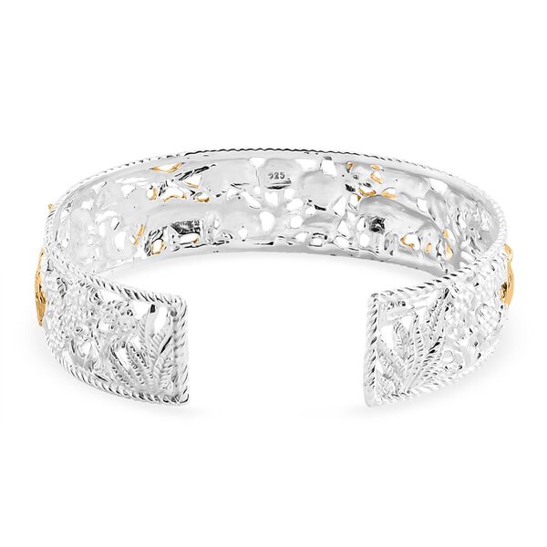 925 Silber Zweifarbige Beschichtung Armreif ca. 19 cm ca. 30,74g image number 5