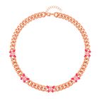 Rosane emaillierte Halskette, ca. 50 cm