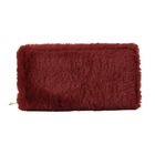 Luxus Kunstfell Brieftasche mit RFID-Schutz, 20x10x3 cm, Burgund image number 0