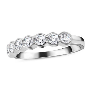 Lustro Stella - Wei&szlig;er Zirkonia Ringe 925 Silber rhodiniert (Gr&ouml;&szlig;e 21.00) ca. 1.48 ct