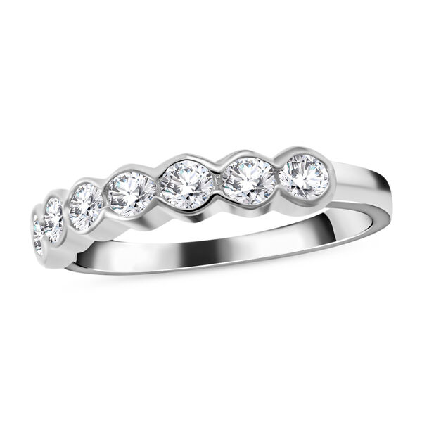 Lustro Stella - Wei&szlig;er Zirkonia Ringe 925 Silber rhodiniert (Gr&ouml;&szlig;e 21.00) ca. 1.48 ct image number 2