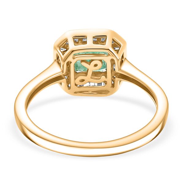 AAA Kagem sambischer Smaragd und Diamant Ring in 585 Gold - 1,36 ct. image number 6