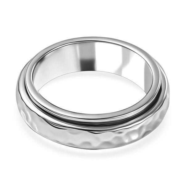 Strukturierter Spinning-Band-Ring, 925 Silber rhodiniert image number 6