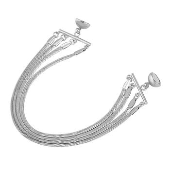 Schlangen-Armband 19cm, Silberton