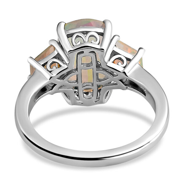 Nat&uuml;rlicher, &auml;thiopischer Welo Opal Ring, 925 Silber platiniert, ca. 3.35 ct image number 5