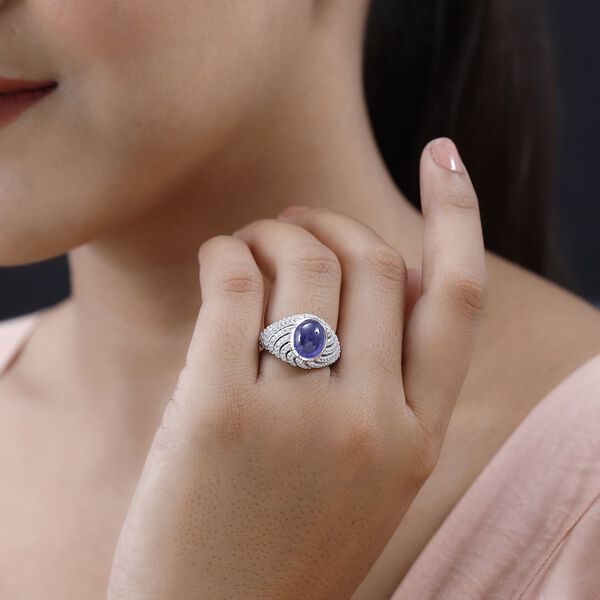 Tansanit und Zirkon Ring - 4,64 ct. image number 3