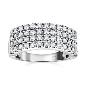 J Francis gefertigt mit SWAROVSKI Weißer Swarovski Kristall Ring