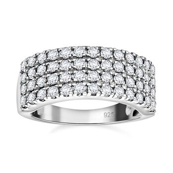 J Francis gefertigt mit SWAROVSKI Wei&szlig;er Swarovski Kristall Ring