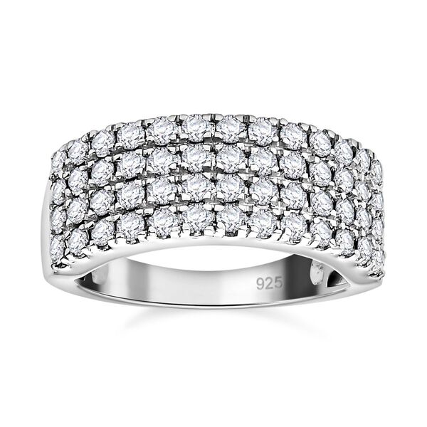 J Francis gefertigt mit SWAROVSKI Wei&szlig;er Swarovski Kristall Ring image number 4