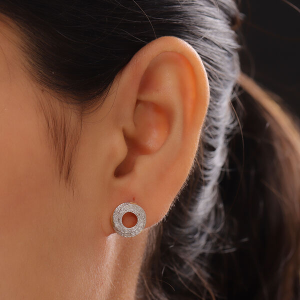 Diamant-Ohrstecker in Silber image number 3