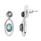 Labradorit Ohrringe  Edelstahl ca. 3.26 ct