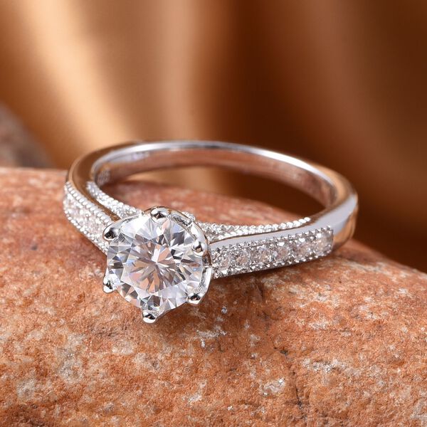 Moissanit-Ring, ca. 1.14 ct image number 1