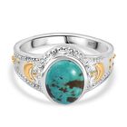 Sierra Nevada Türkis Ring, 925 Silber rhodiniert (Größe 21.00) ca. 2.73 ct