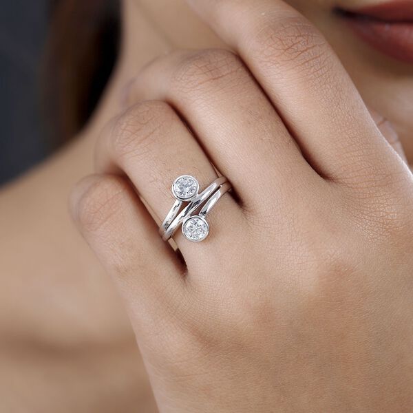 Moissanit Ring, ca. 0,92 ct image number 4