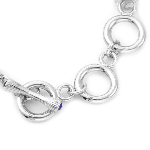 Blauer Kristall Armband ca. 19+5 cm Silberton image number 5