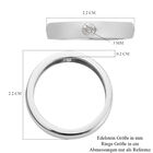 Diamant zertifiziert I2-I3 Band Ring 375 Weißgold image number 6