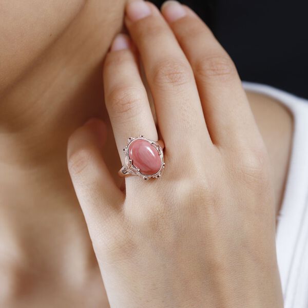 AAA Oregon Pfirsich Opal und Mosambik Granat Ring - 4,07 ct. image number 3