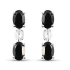 Schwarze Spinell-Ohrringe, 925 Silber ca. 2,40 ct