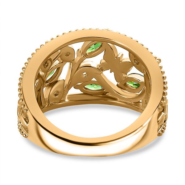 Gr&uuml;ner Zirkonia, Wei&szlig;er Zirkonia Ring Messing (Gr&ouml;&szlig;e 17.00) image number 5