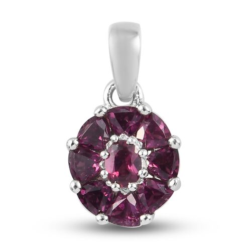 Rhodolite Granat Anhänger 925 Silber platiniert ca. 1,27 ct image number 0