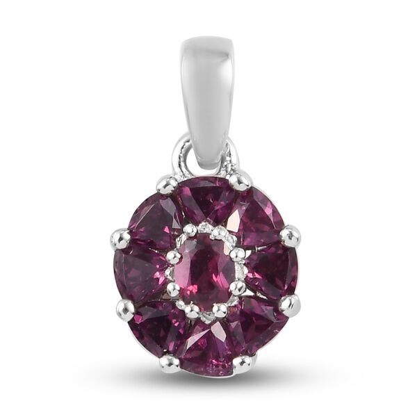 Rhodolite Granat Anhänger 925 Silber platiniert ca. 1,27 ct image number 0