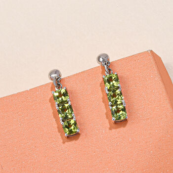 Nat&uuml;rliche Peridot-Ohrh&auml;nger in Silber, 1,05 ct.