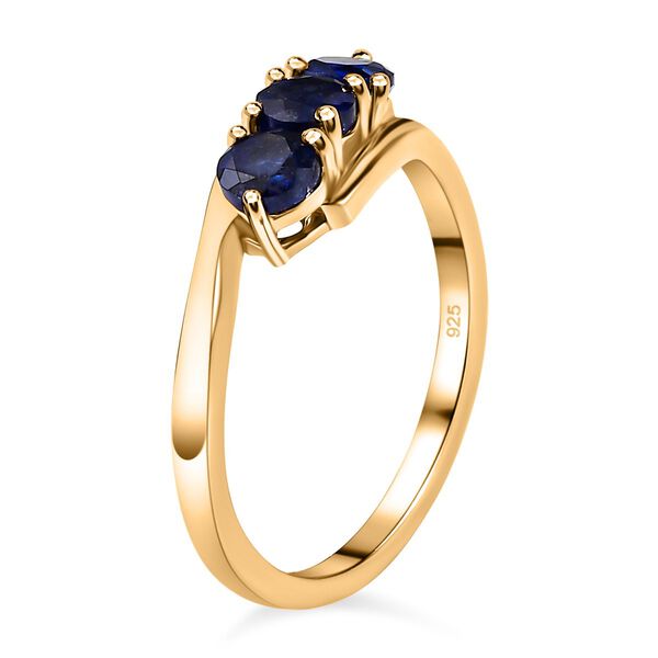 Masoala Saphir (Fissure gef&uuml;llt) Ring, 925 Silber vergoldet, (Gr&ouml;&szlig;e 17.00) ca. 1.26 ct image number 5