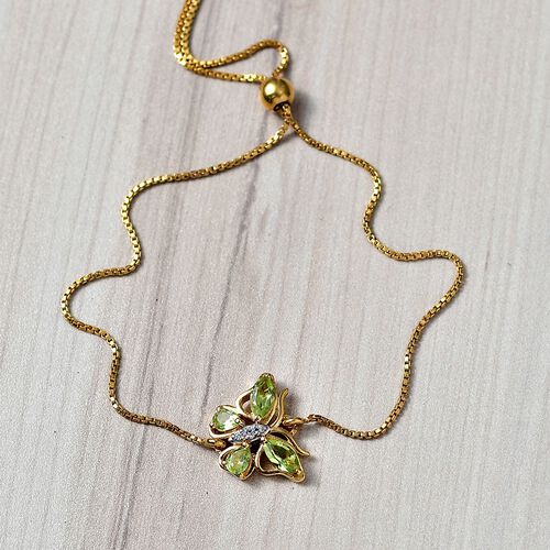 D'Joy Peridot Armband ca. Flexibles cm 925 Silber vergoldet ca. 0,97 ct. image number 1