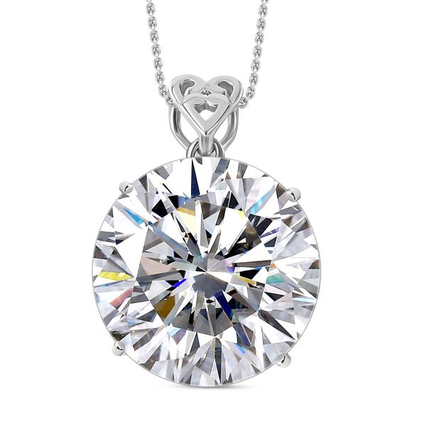 Moissanit Anh&auml;nger mit 60cm Kette - 32,34 ct. image number 0