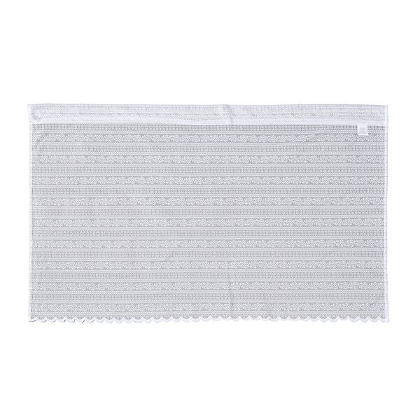 Gardinen mit verstellbarer Metallstange, gestrickter Stoff, 145x90cm, gewebt, kleine Blumen image number 3