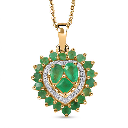 Socoto Smaragd Schmuckset 925 Silber 750 Gelbgold Vermeil ca. 1,68 ct. image number 0