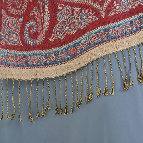 Cashew Fransen-Schal, Paisleymuster, Rot image number 5